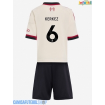 Camisa de time de futebol Liverpool Milos Kerkez #6 Replicas 2º Equipamento Infantil 2025-26 Manga Curta (+ Calças curtas)